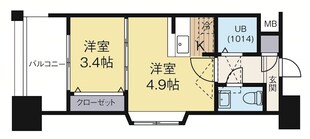 呉服町駅 徒歩7分 7階の物件間取画像